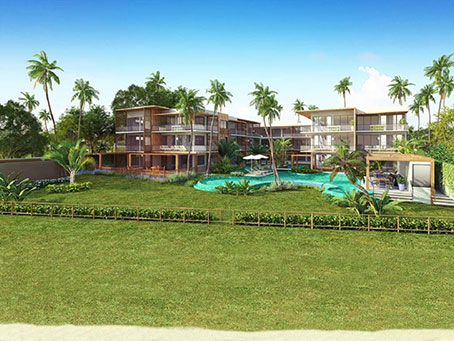 Apartamentos de dois e quatro quartos no condomínio Villa Azure, Itaparica