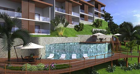 Apartamentos e Lojas com Vista para o Mar em Condomínio em Desenvolvimento