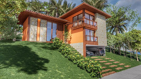 Casa de Alto Padrão de 5 Quartos em Construção